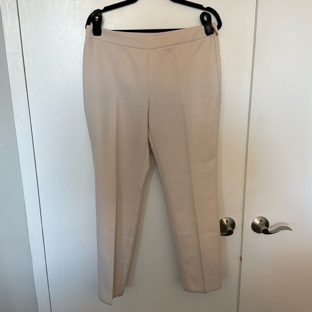 Kate Spade Cream Pleated Pants 27”
